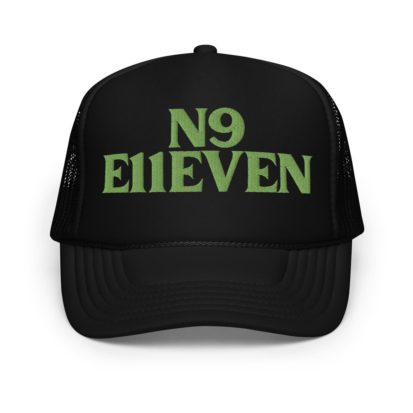 “N9 E11EVEN” foam trucker hat
