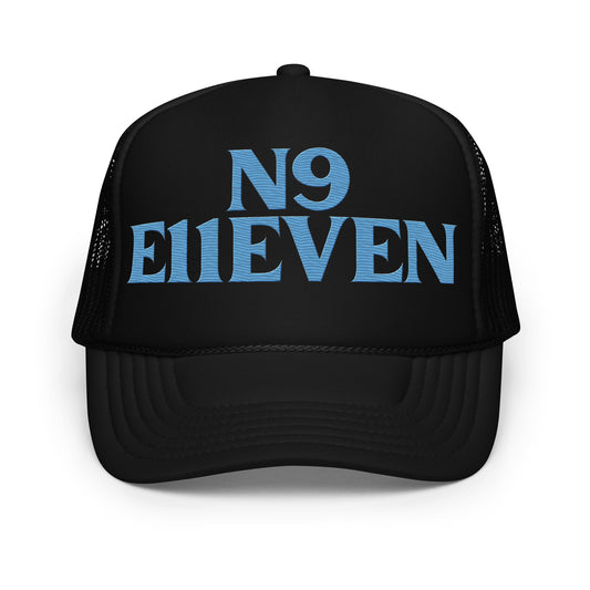 “N9 E11EVEN” foam trucker hat
