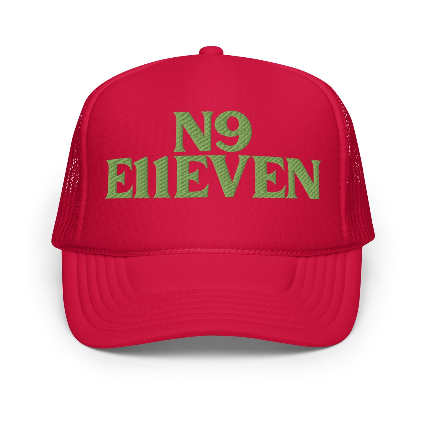 “N9 E11EVEN” foam trucker hat