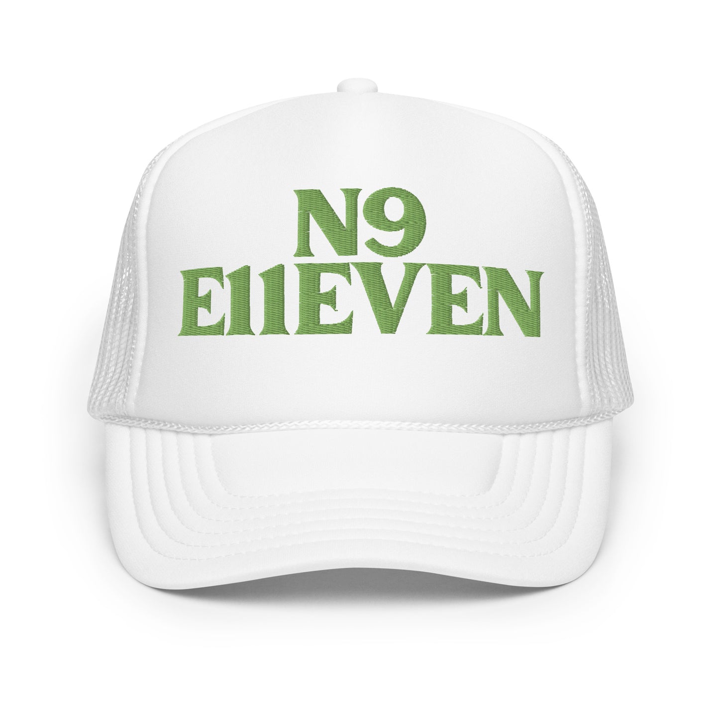 “N9 E11EVEN” foam trucker hat