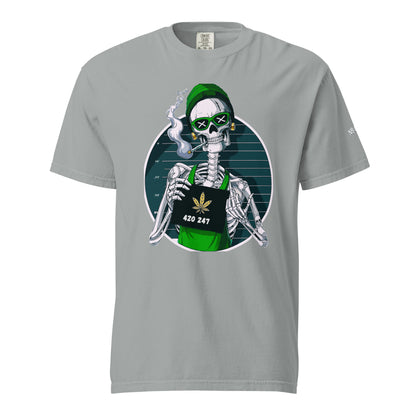 “420 247” Unisex garment-dyed heavyweight t-shirt