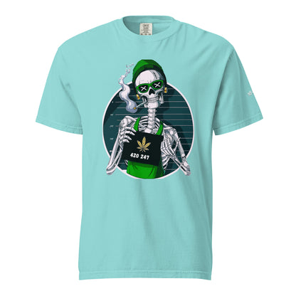 “420 247” Unisex garment-dyed heavyweight t-shirt