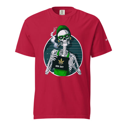 “420 247” Unisex garment-dyed heavyweight t-shirt