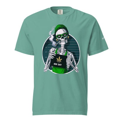 “420 247” Unisex garment-dyed heavyweight t-shirt