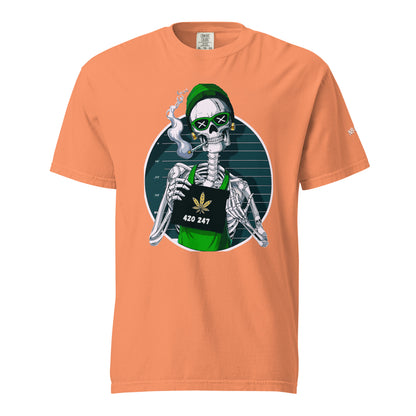 “420 247” Unisex garment-dyed heavyweight t-shirt